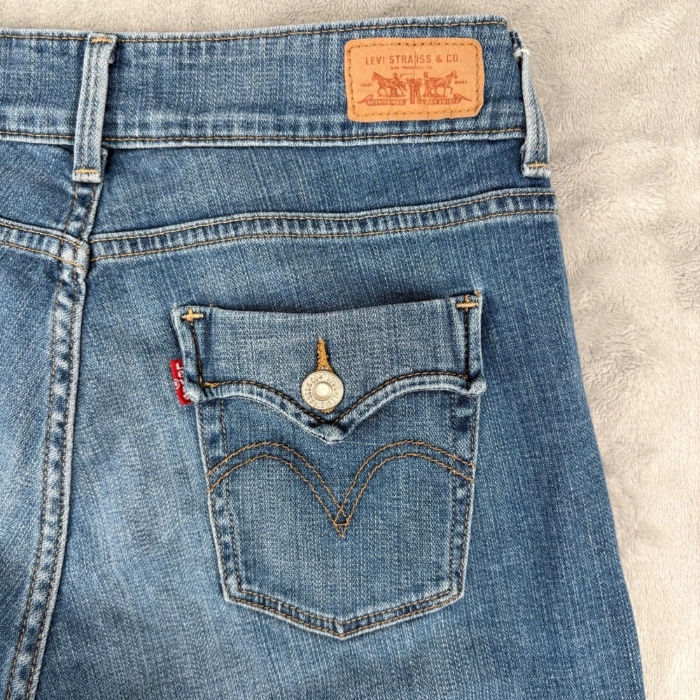 Levis Jeans Womens 4M (Fits 27x30.5) Blue 529 Curvy Bootcut Flap Pocket Y2K Boho - Picture 9 of 9